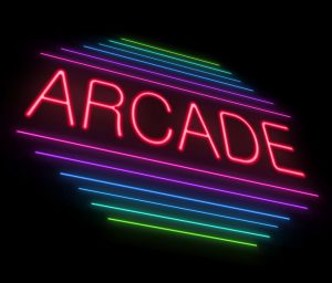 Neon arcade sign.