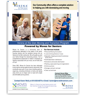 Moves for Seniors Consumer Sales Flyer